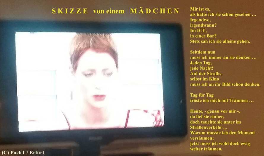 Gedicht im Bild_Skizze eines Mädchens