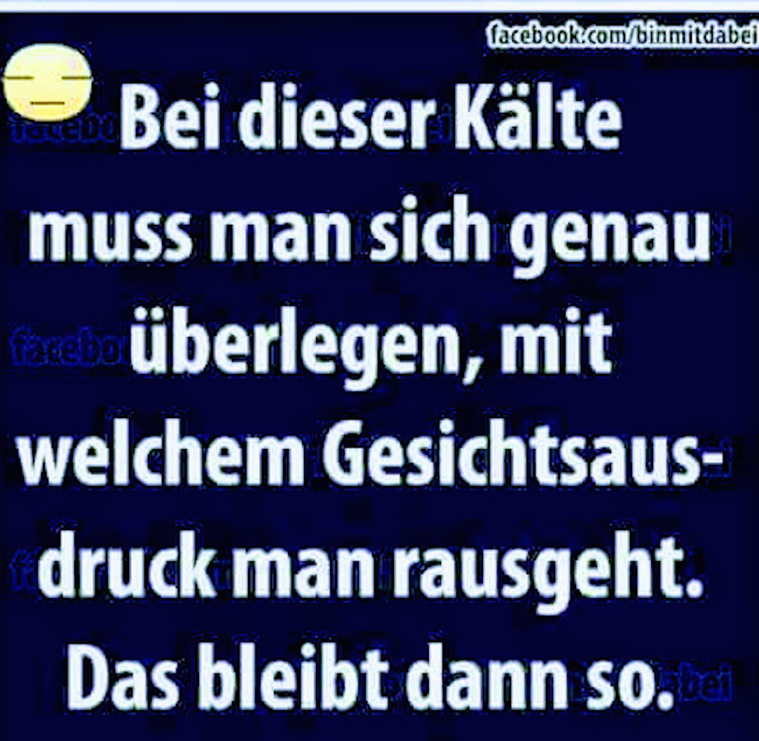 Winter und Gesichtsausdruck