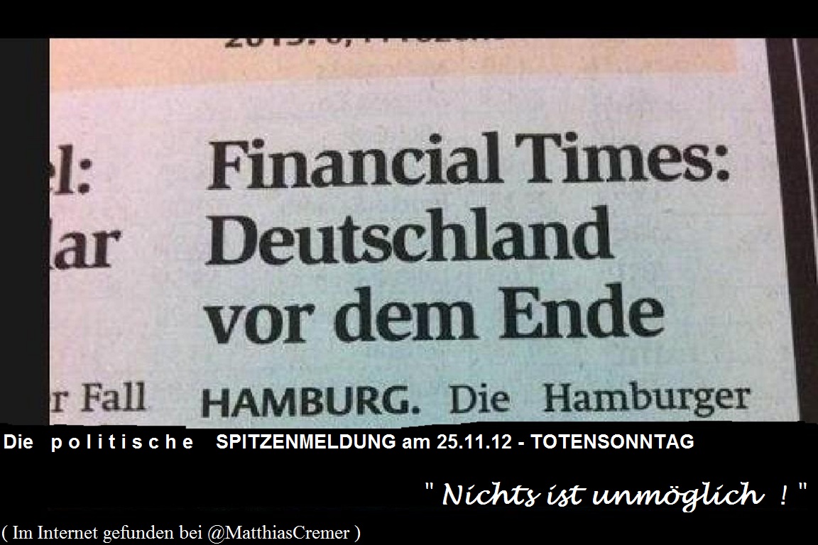 DEUTSCHLANDamENDE _ Spitzenmeldung 25.11.12