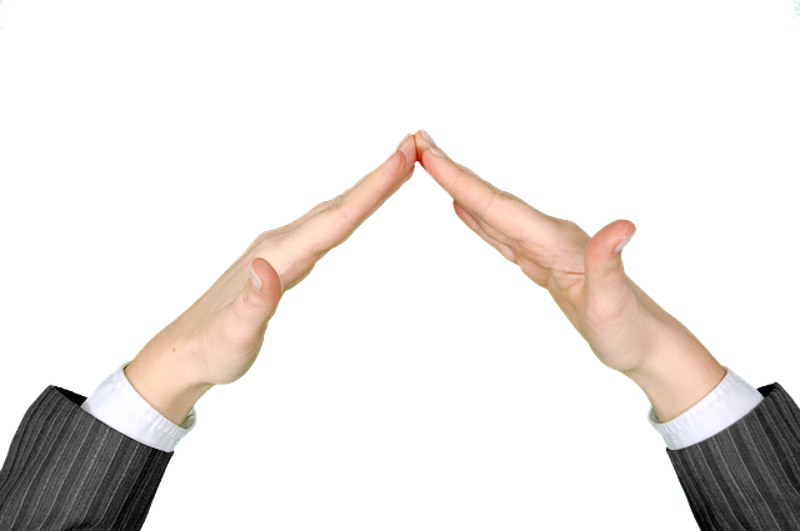 Hände _ Schutz anzeigend