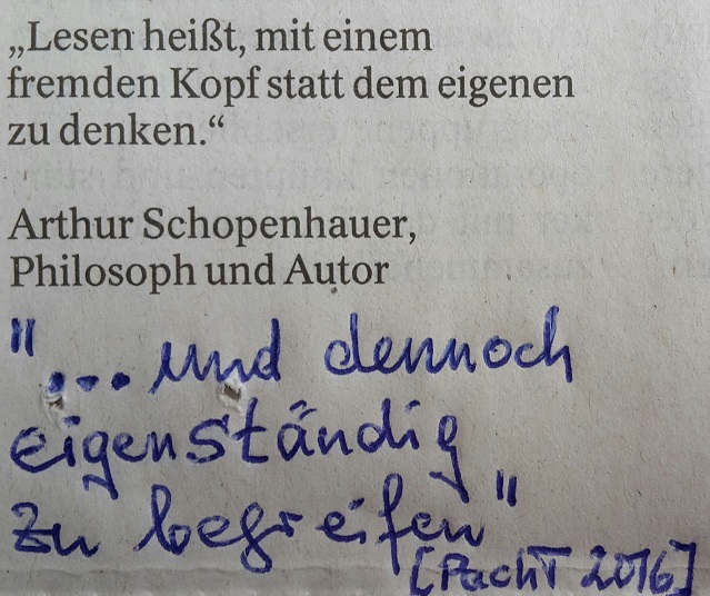 Zitat Lesen Denken Begreifen