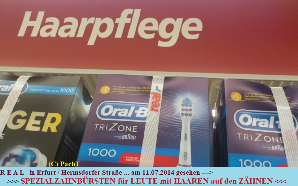 KURIOS 101 bei Haaren auf den Zähnen