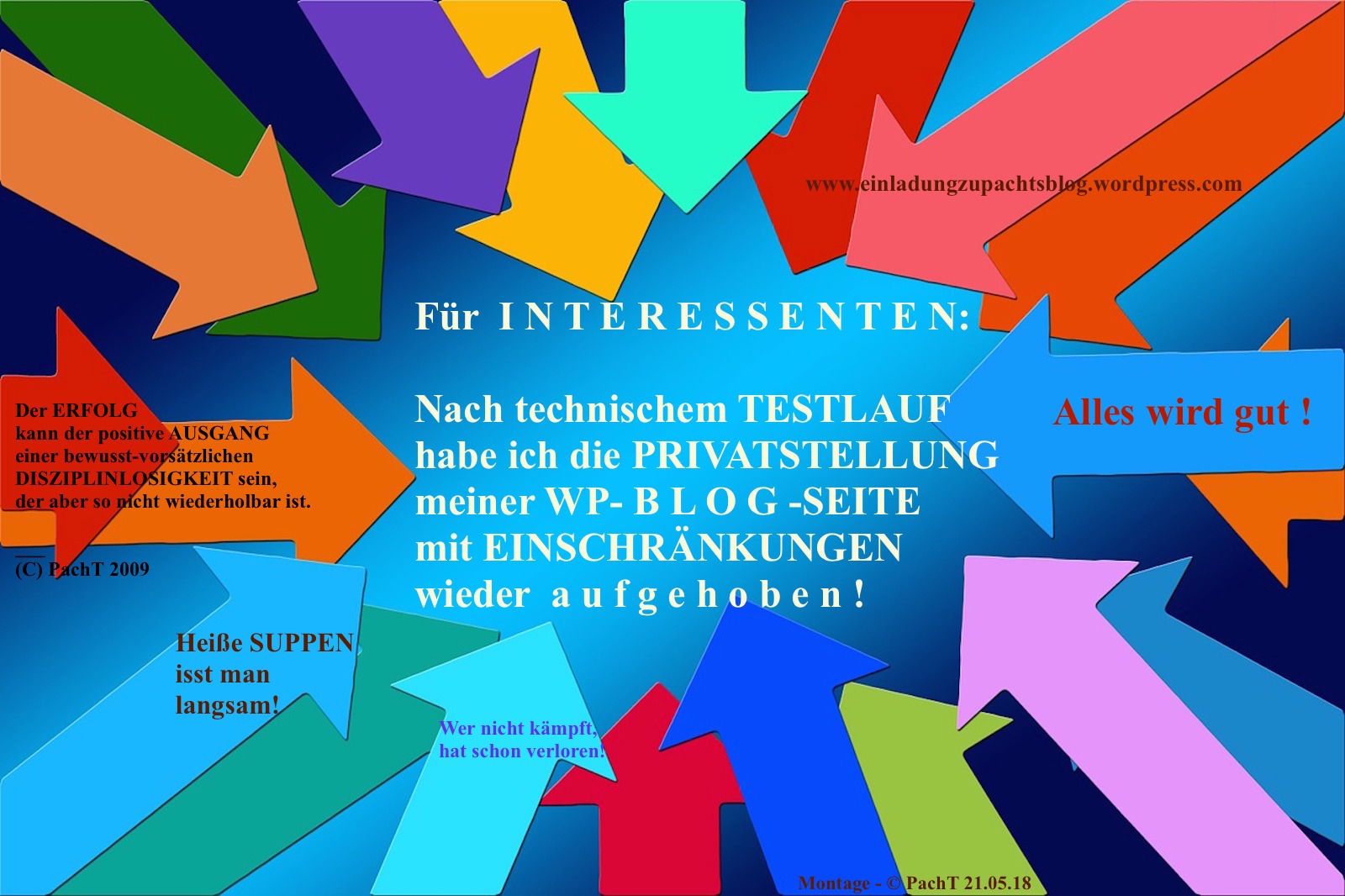 Private INFORMATION zu meinem WP-BLOG