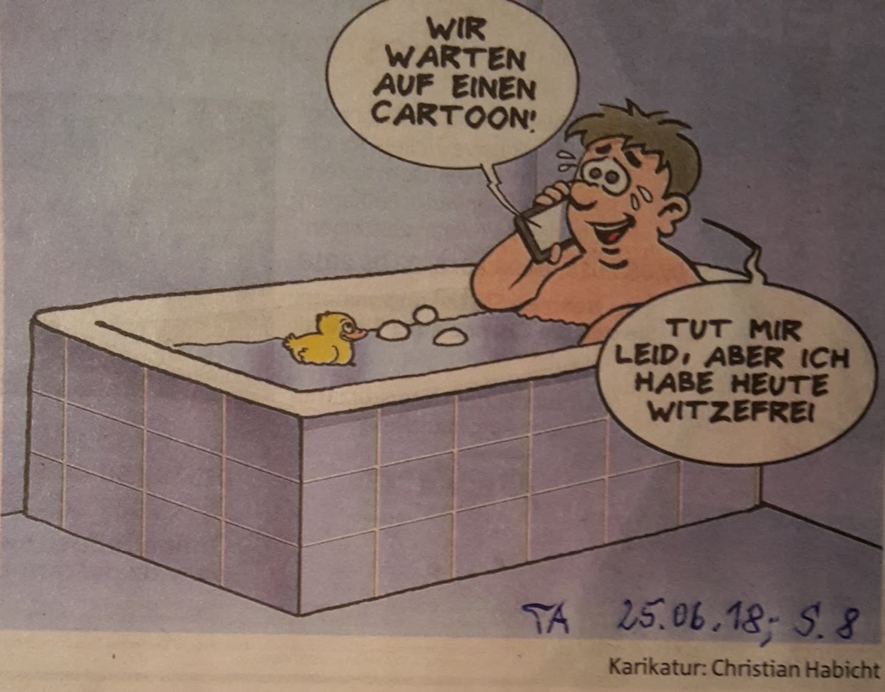 Karikatur Hitze - frei