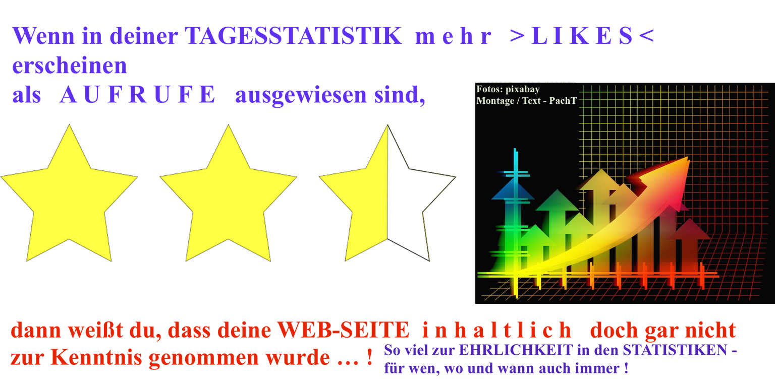 STATISTIK Likes _ Aufrufe EHRLICHKEIT