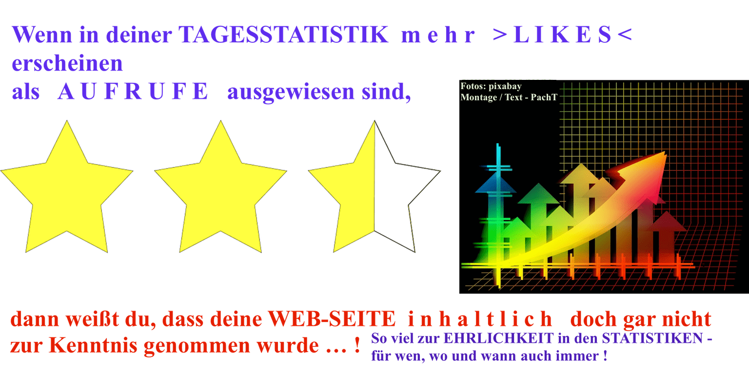 STATISTIK Likes _ Aufrufe EHRLICHKEIT