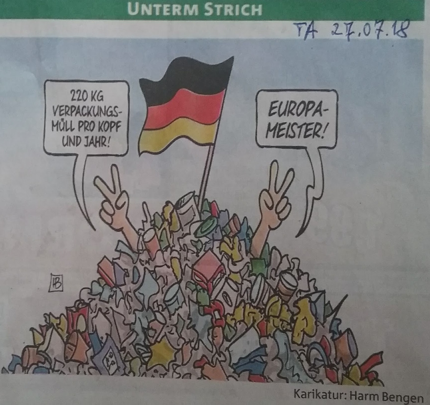 Karikatur Müll - Meister