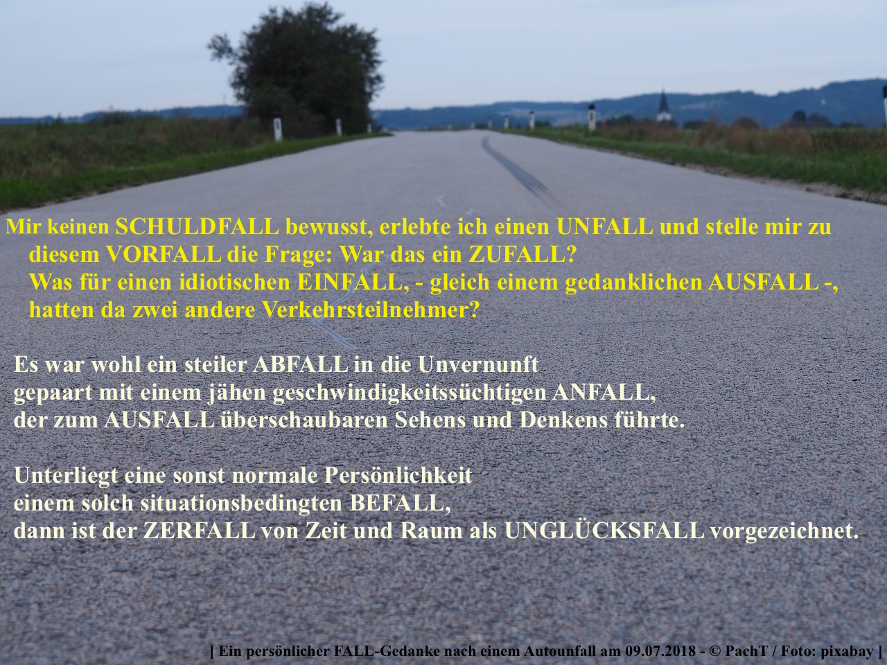 Wortspiel_ FALL - Gedanke