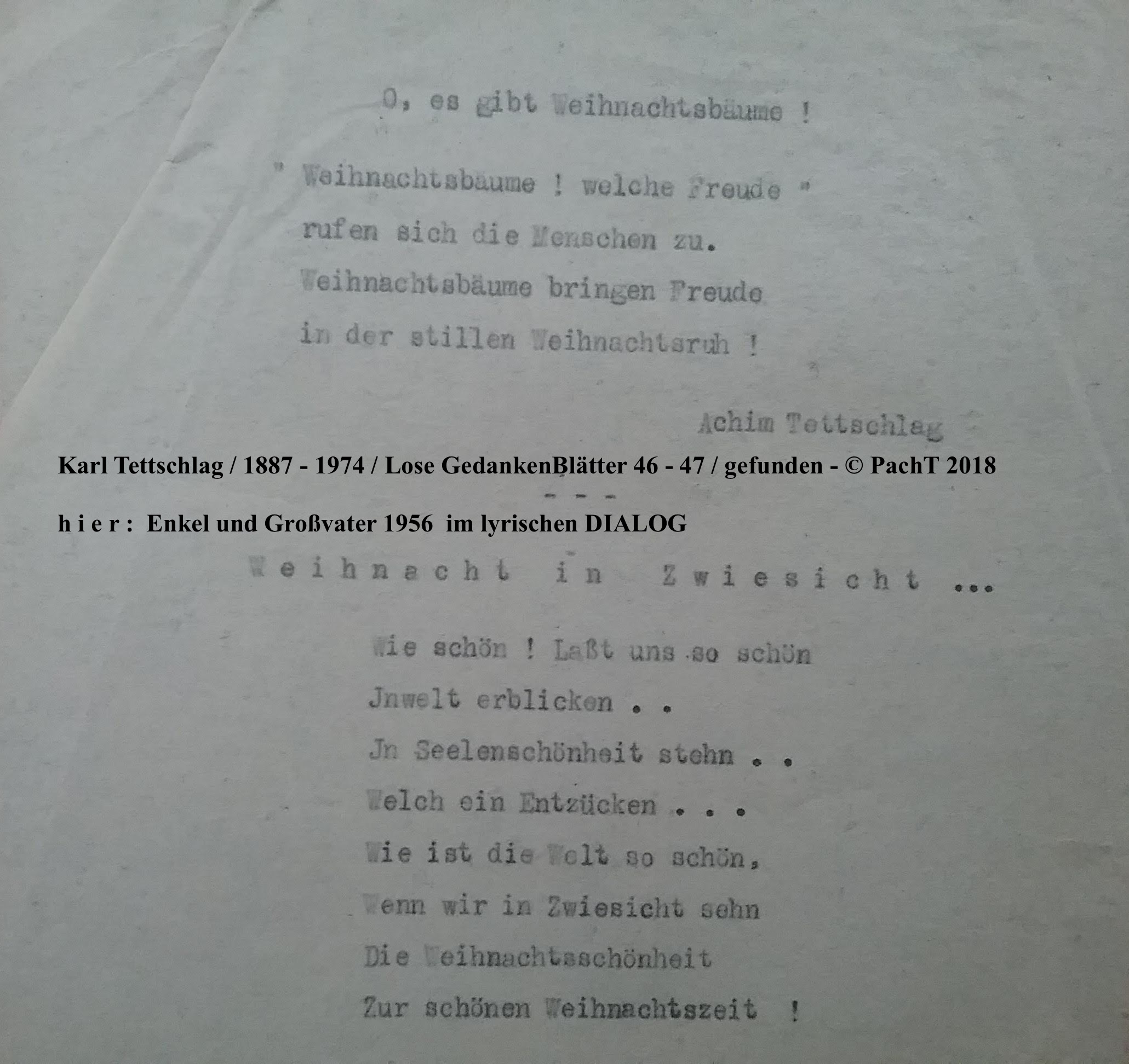 1887 - 1974 Erinnerungen an meinen Opa _ Lose GedankenBlätter 46_47