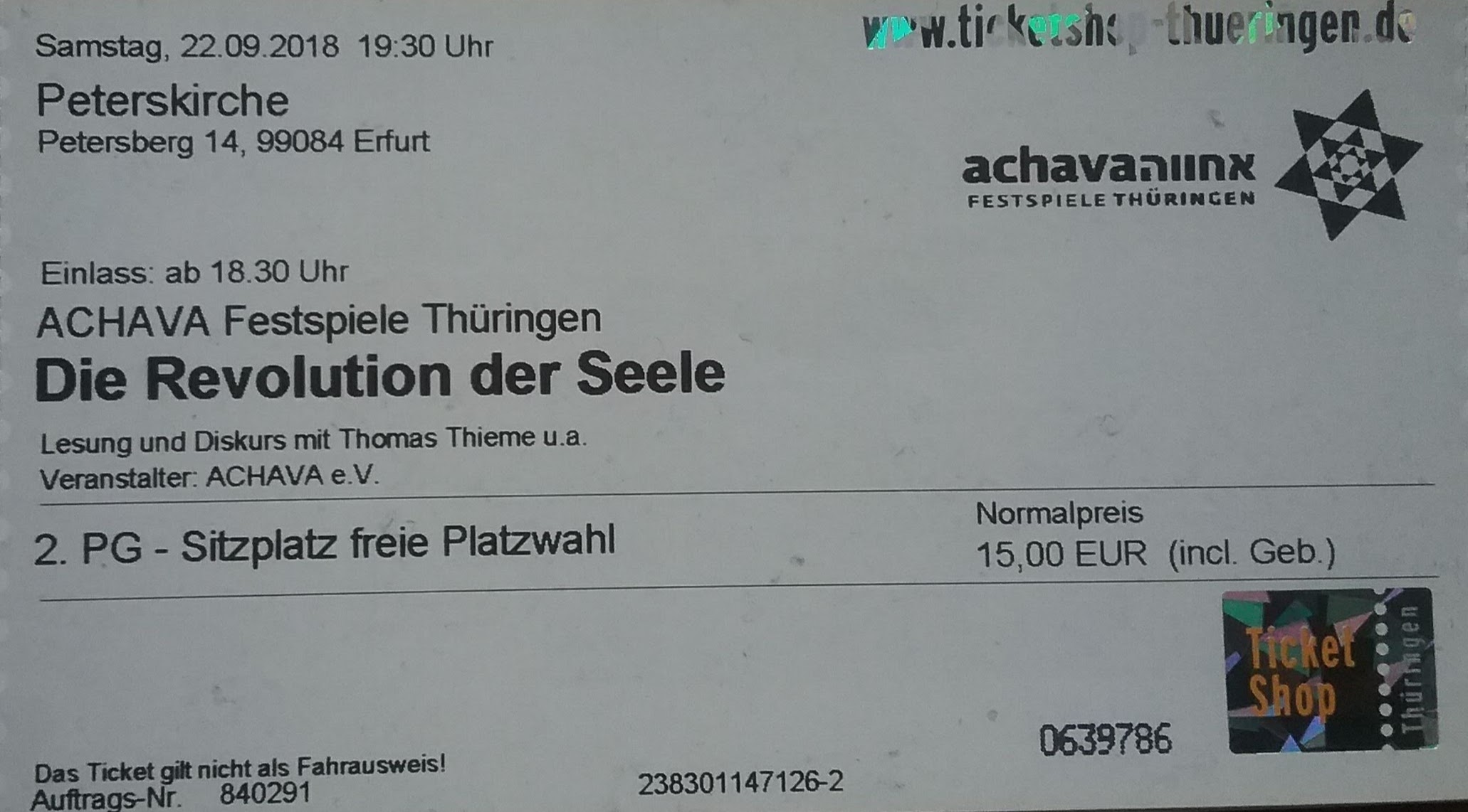 2018.09.22 ACHAVA 101 Revolution der Seele