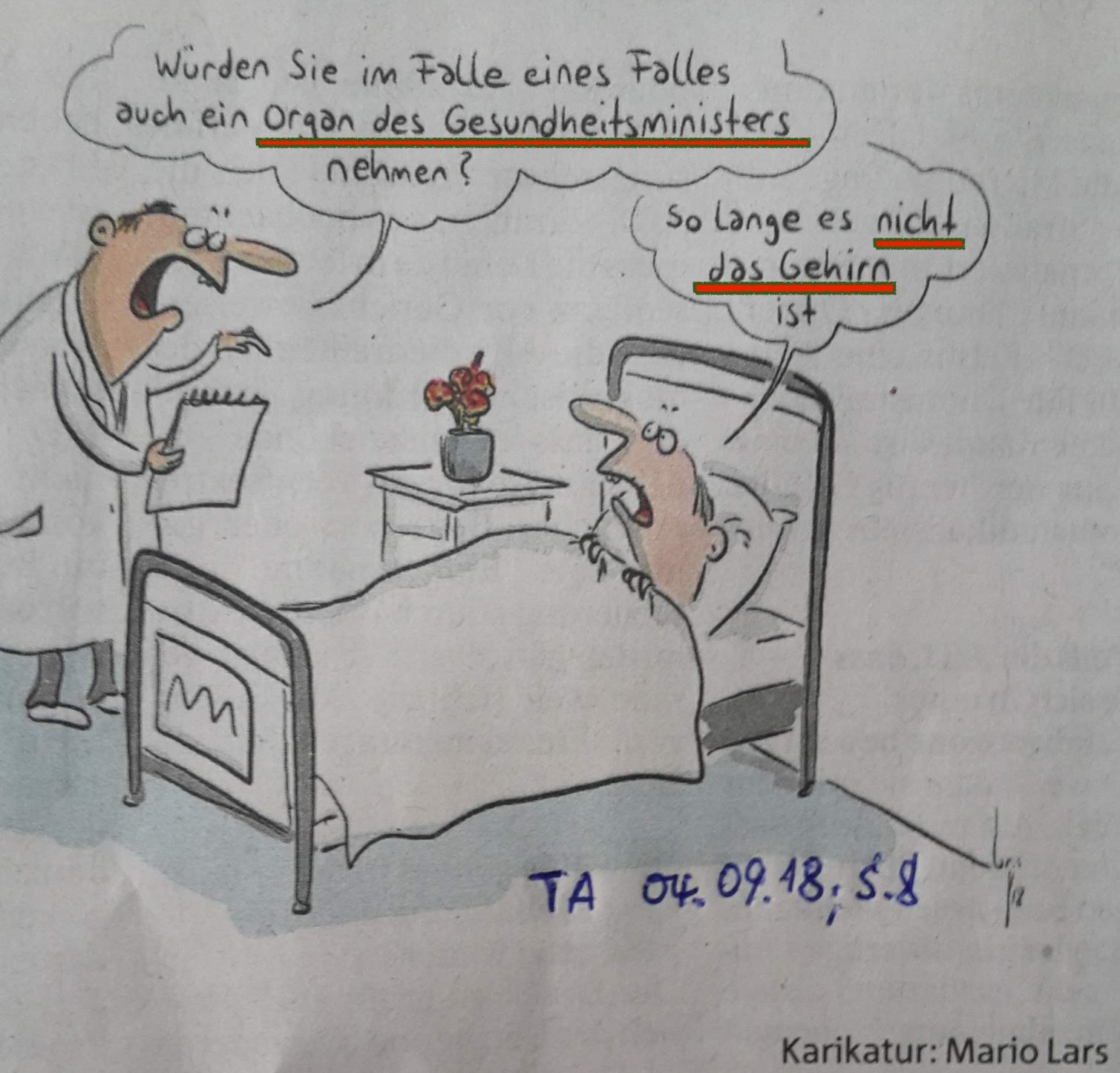 Karikatur OrganSPENDE