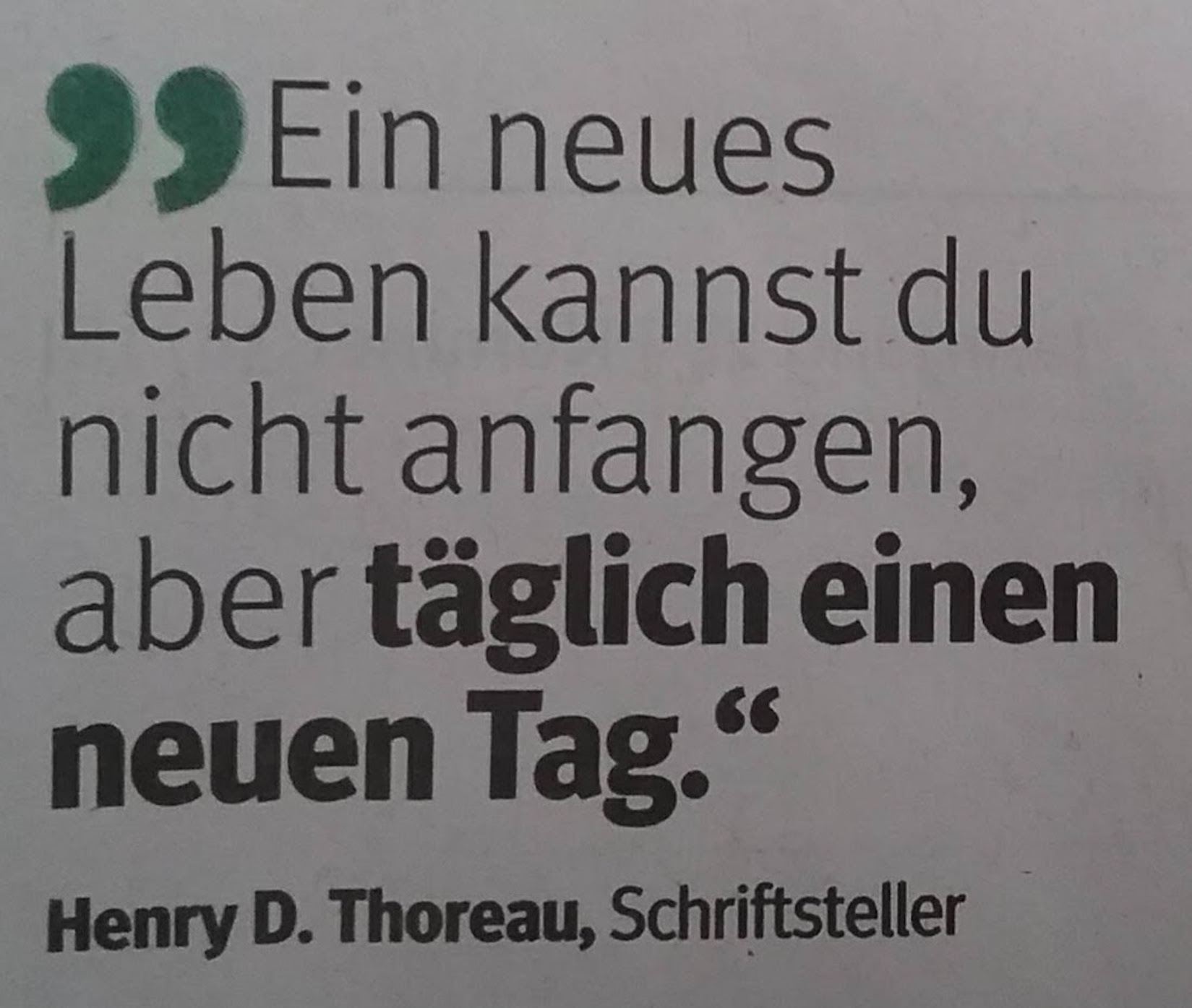 Zitat Täglich neu