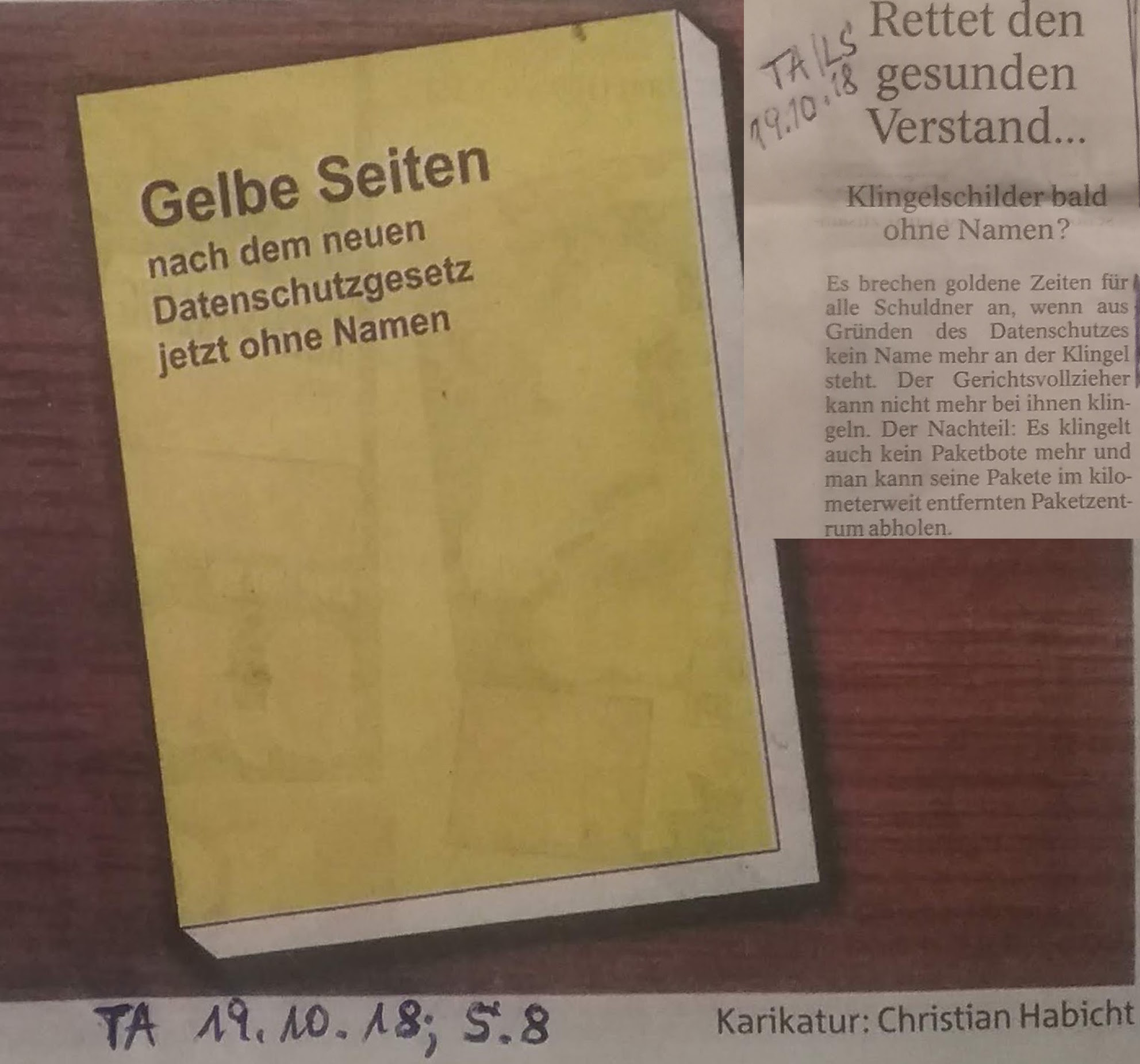 Karikatur DatenSchutzGesetz 1