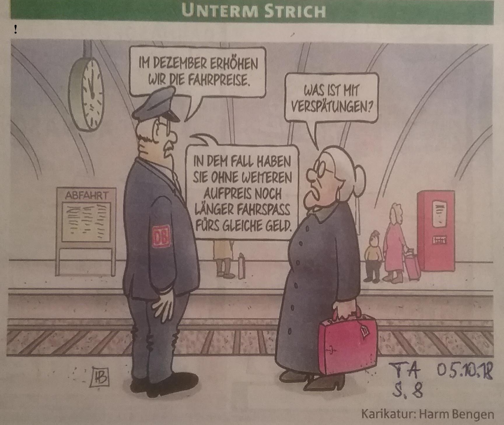 Karikatur Pünktliche PREISerhöhung