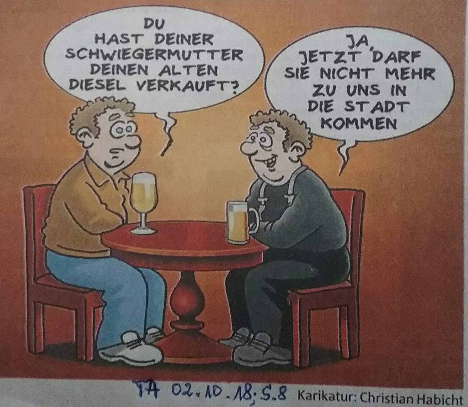 Karikatur Schwiegermutter
