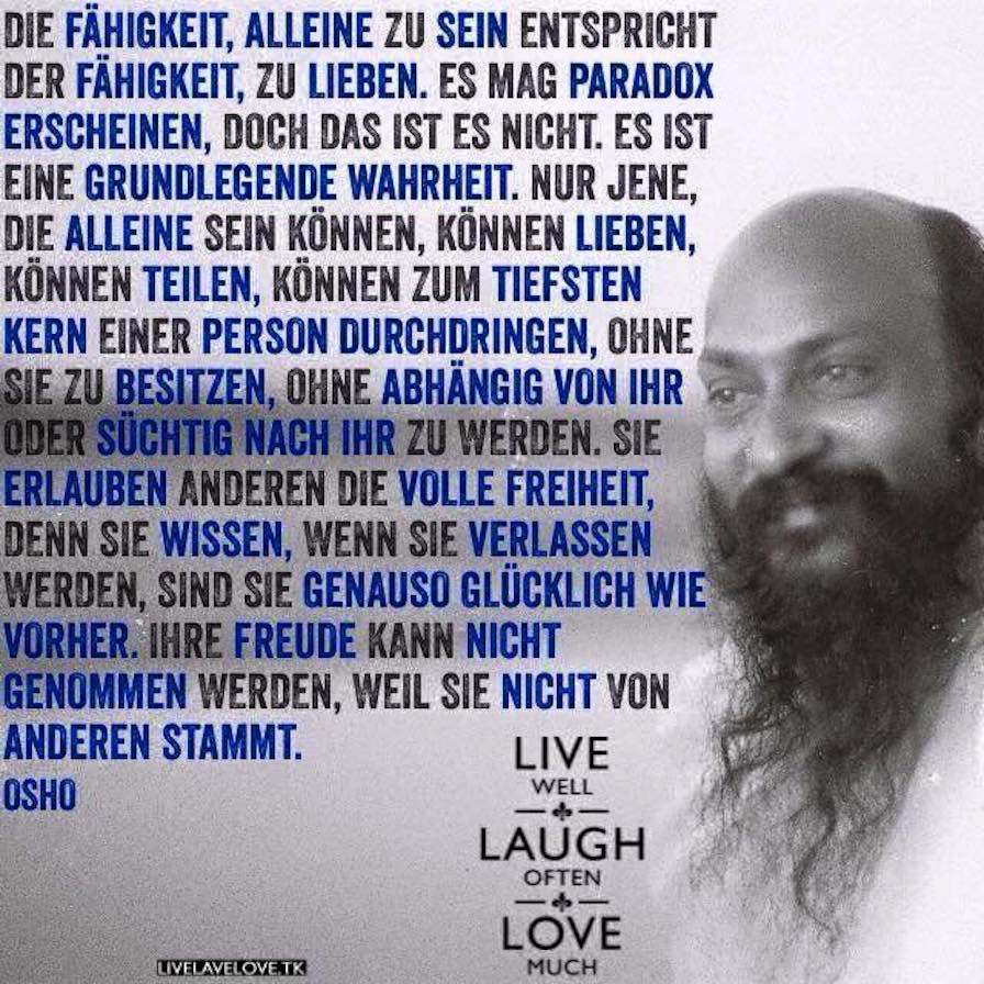 Zitat Alleinseinsfähig