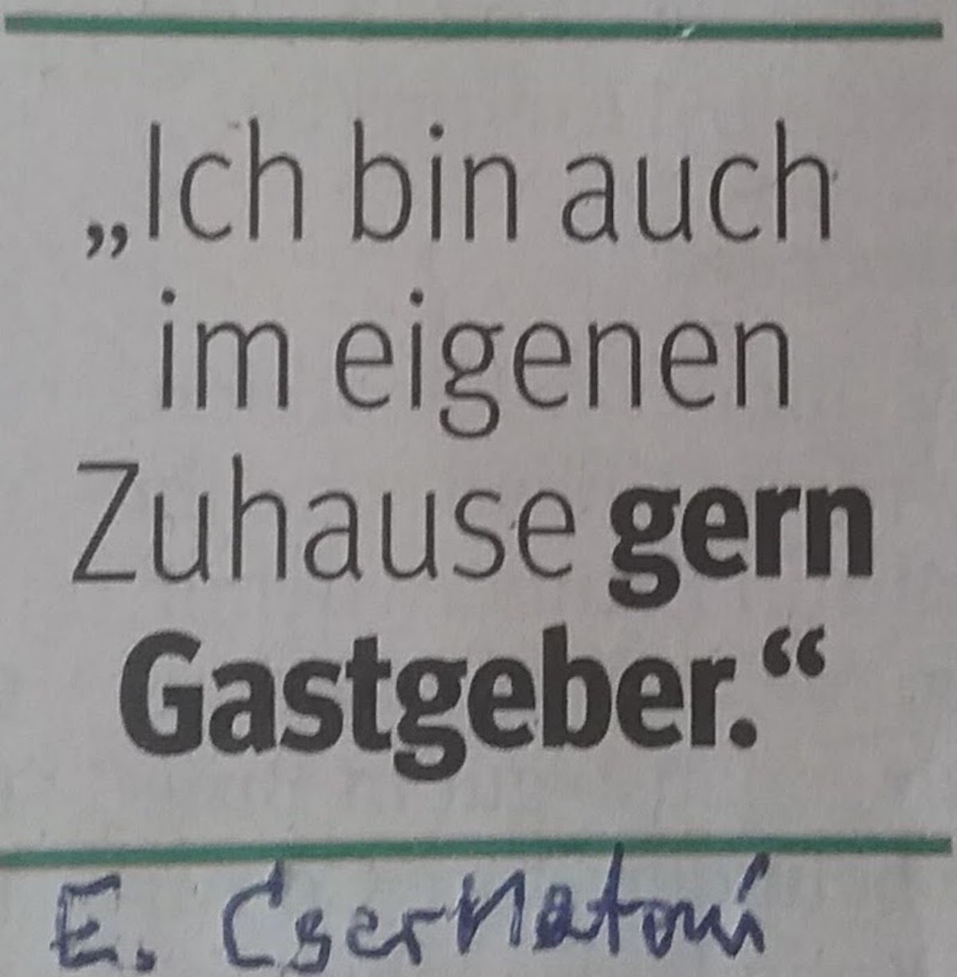 Zitat Gastgeber