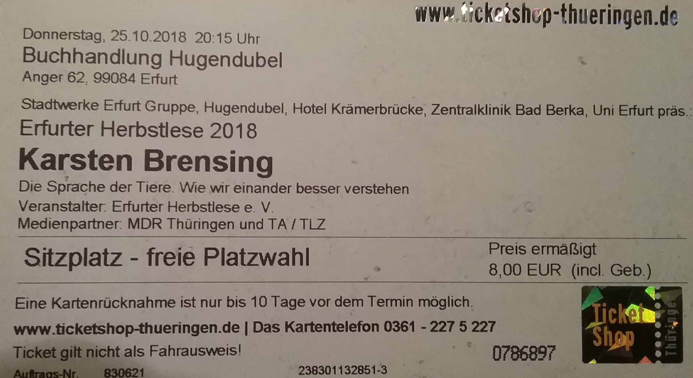 2018.10.25 HerbstLese 1 01 Sprache der Tiere