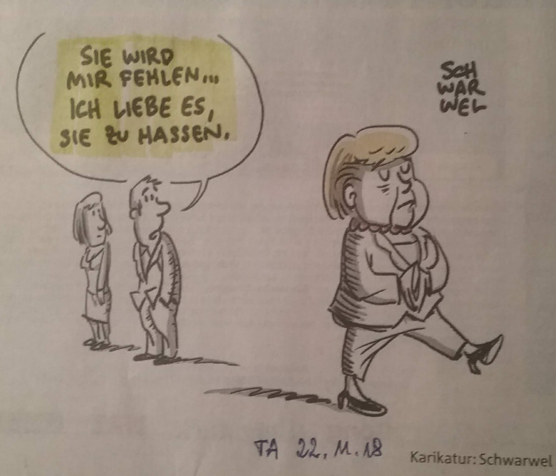 Karikatur MerkelAbgang