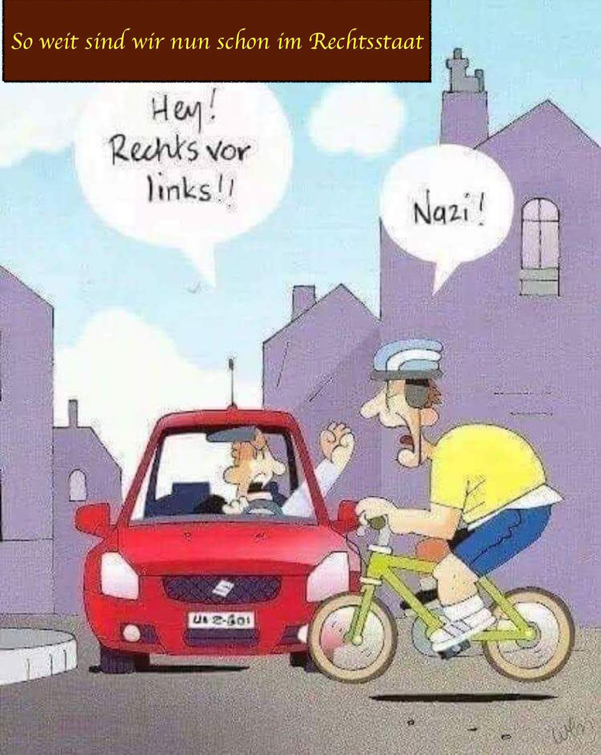 Karikatur RechtsVorLinks