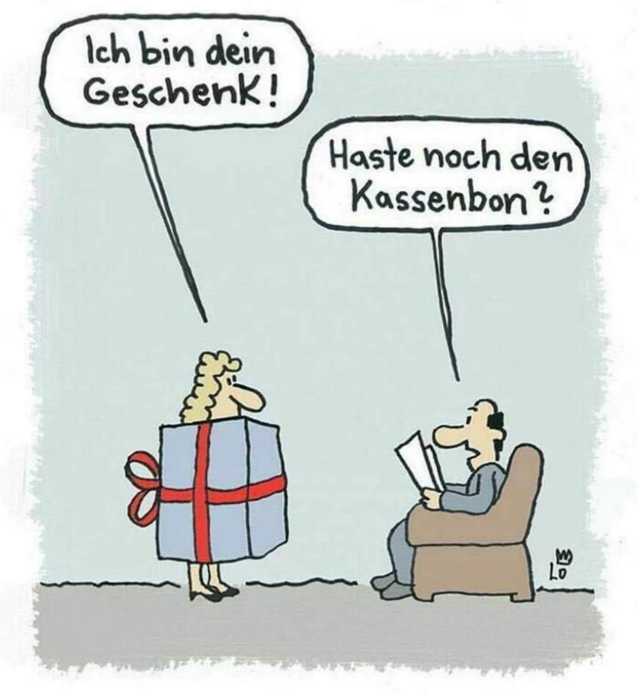 Karikatur GESCHENK