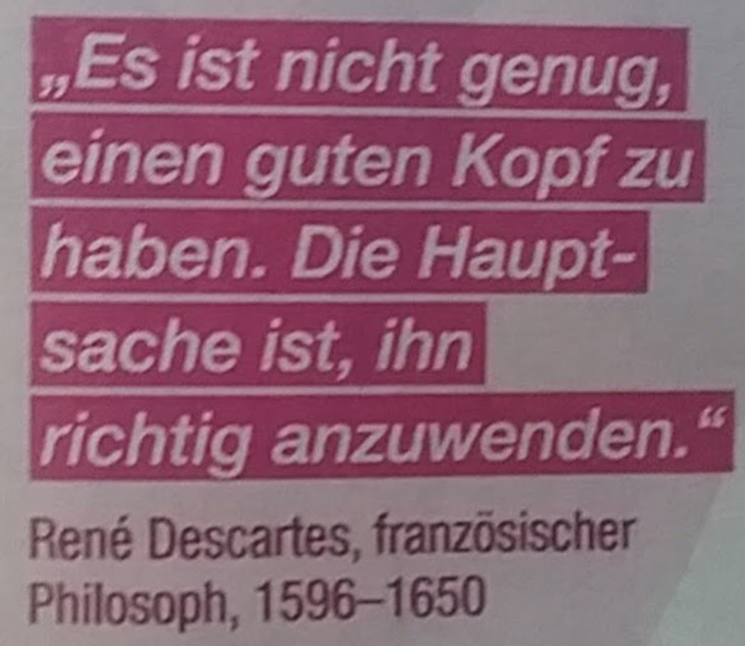 Zitat KOPF - anwendung