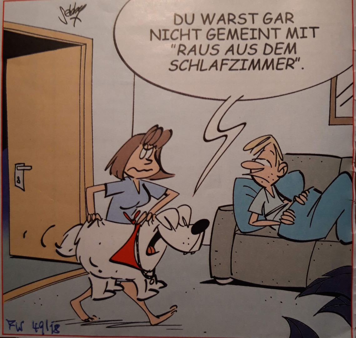Karikatur SchlafZimmerVerweis