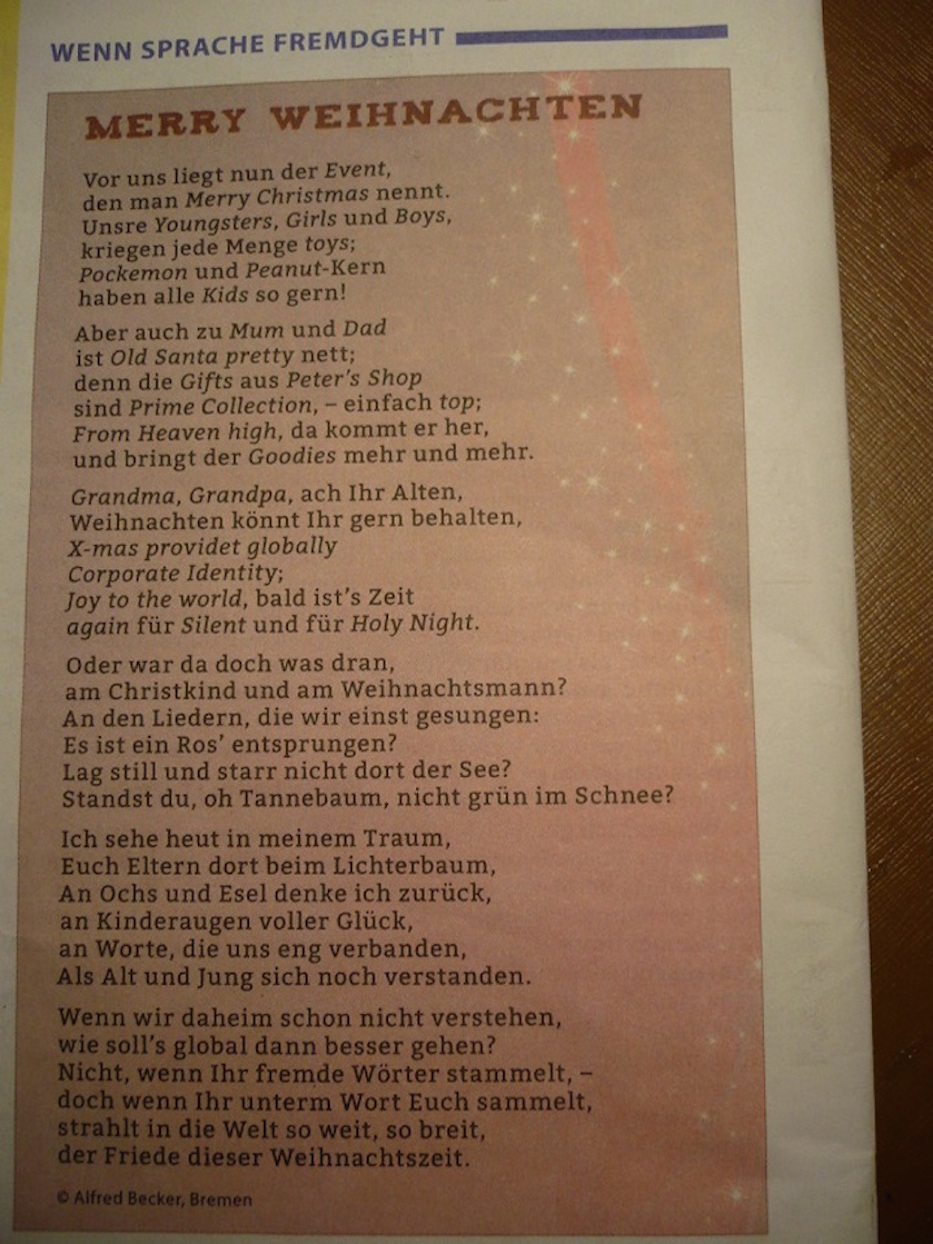 WeihnachtsGedicht ... SprachMix